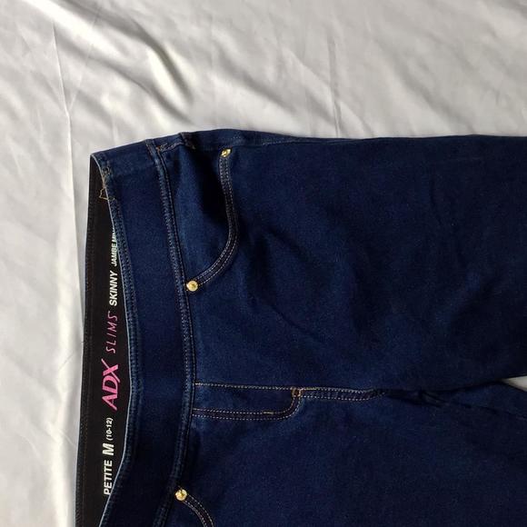 🔴𝗕𝗢𝗚𝗢🔴petite m adx size 10 12 adx slims skinny womens jeans - Picture 2 of 16